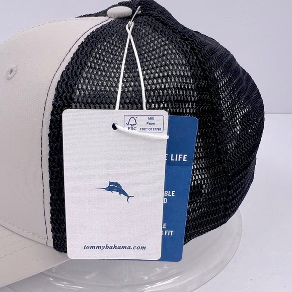 TOMMY BAHAMA CAP/HAT, LOBSTER LOGO, BLACK COOL MESH,ADJUT STRAP, COCKTAIL RECIPE - Picture 11 of 13